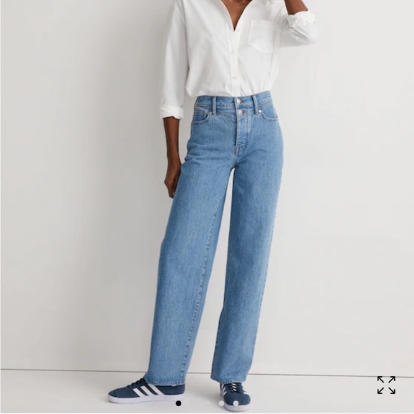 Madewell Denim - Madewell The Perfect Vintage Wide-Leg Crop Jean in Harding Wash 29 tall